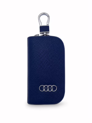 Kožený elegantný obal pre kľúče s logom Audi Blue ( verzia 11 )