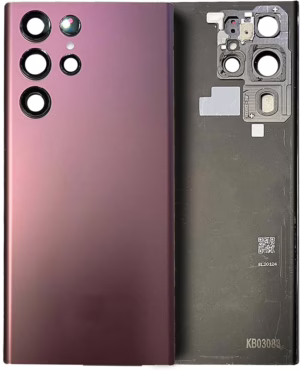 Zadný batériový kryt + sklíčka kamery pre Samsung Galaxy S22 Ultra 5G Burgundy Premium