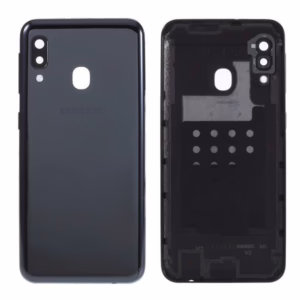 Zadný batériový kryt + sklíčka kamery pre Samsung Galaxy A20e A202 Black Premium