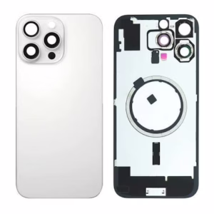 Zadný batériový kryt + sklíčka kamery pre Apple iPhone 16 Pro Max White Titanium Premium