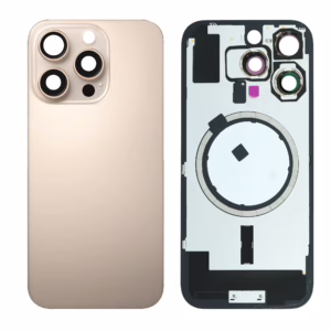 Zadný batériový kryt + sklíčka kamery pre Apple iPhone 16 Pro Max Desert Titanium Premium